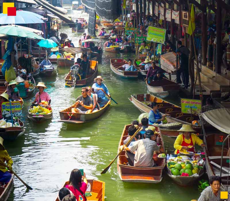 Damnoen Saduak Floating Market - 9 Destinasi Paket Wisata Bangkok Paling Instagramable